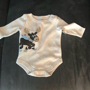 Brand new baby boy moose onesie.